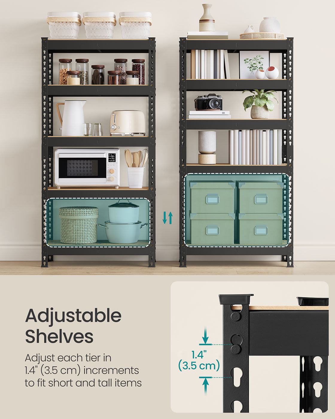 5-Tier Storage Shelves for Study Shed Basement