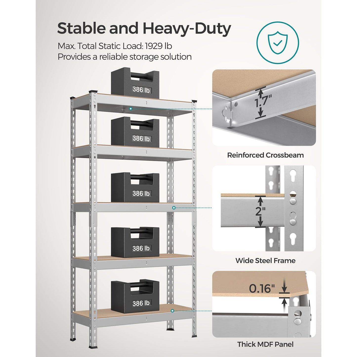 5-Tier Garage Storage Shelf