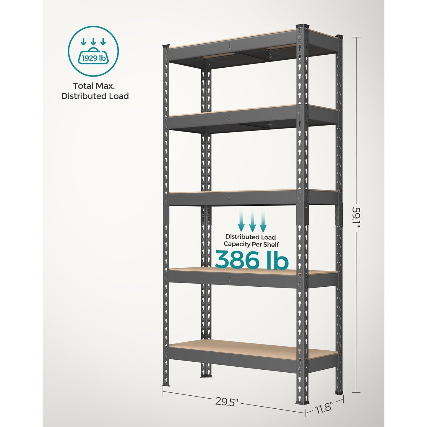5-Tier Garage Storage Shelf