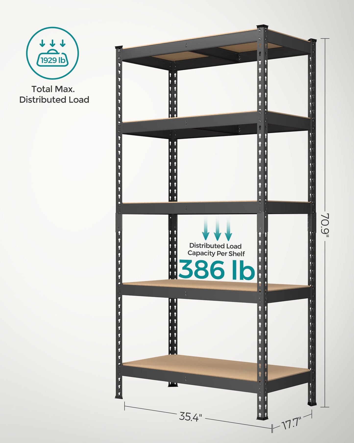 5-Tier Storage Shelves Set of 2