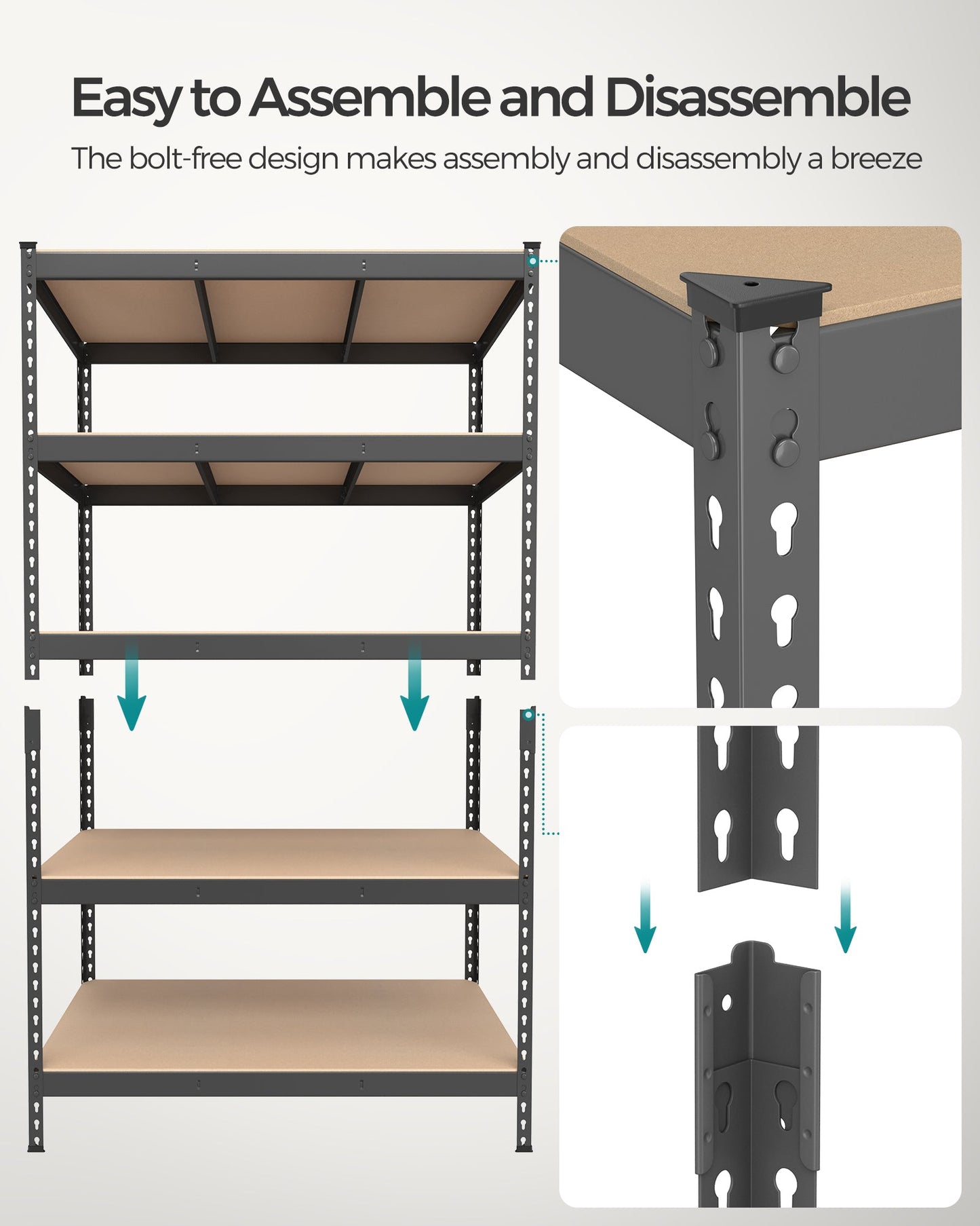 5-Tier Storage Shelves Set of 2