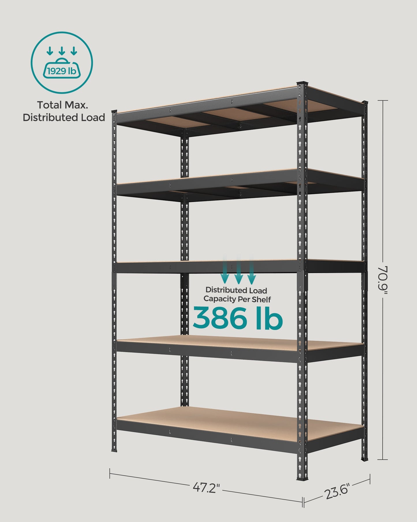 5-Tier Storage Shelves Set of 2