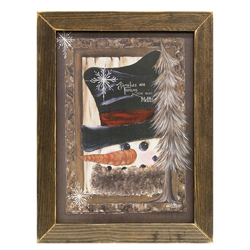 Love Never Melts Snowman Framed Print