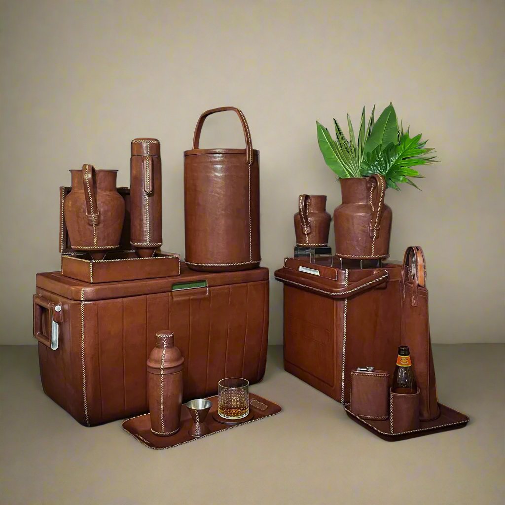 La Familia | XL Leather Cooler with Handles (46L)