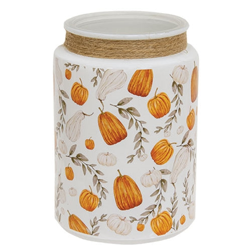 Pumpkin Patch Glass Jar 6"