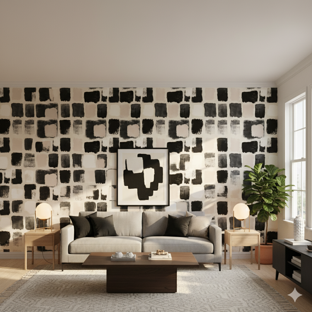 Umber Blocks Wallpaper