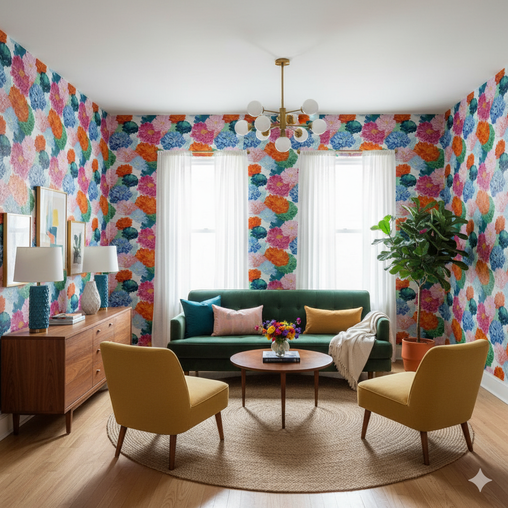 Chrysanthemum Sonata Wallpaper