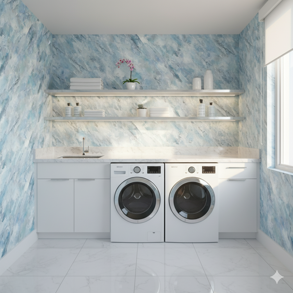 Glacial Veil Wallpaper