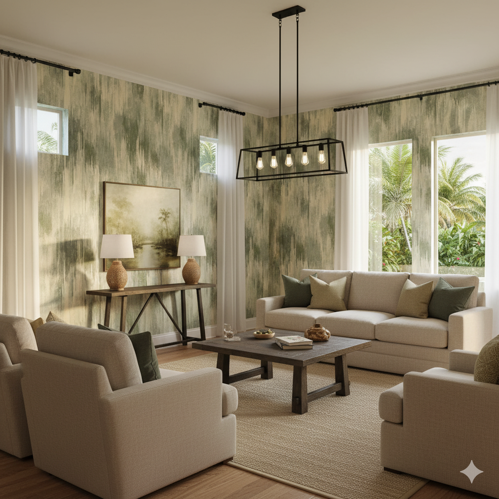 Sage Cascade Wallpaper