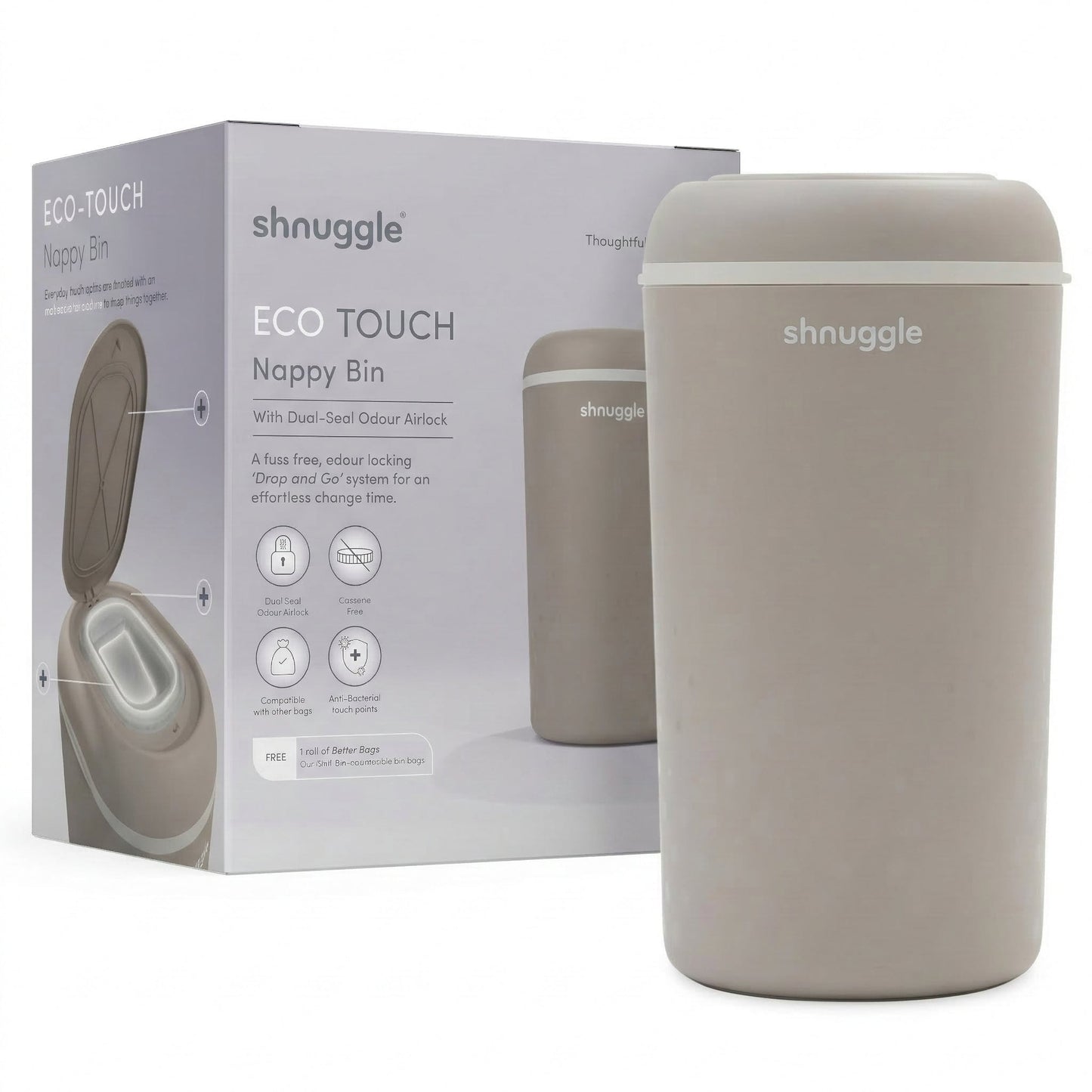 Shnuggle Eco-Touch Nappy Bin Diaper Pail