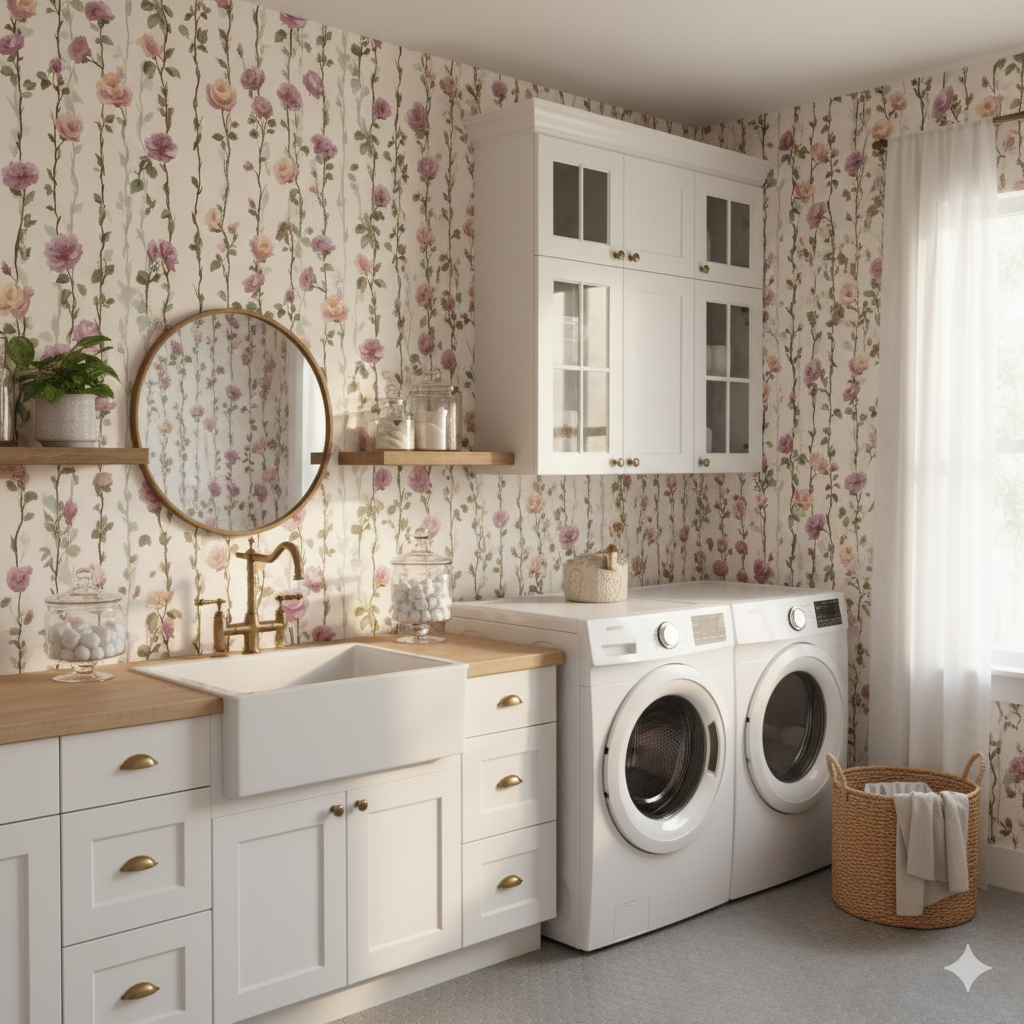 Vineyard Rosewalk Wallpaper