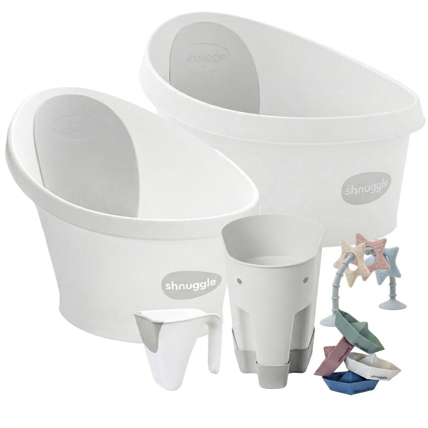 Shnuggle Splash & Grow Bundle: Baby & Toddler Bath Bundle + Accessories - 6-Piece Set for Every Stage