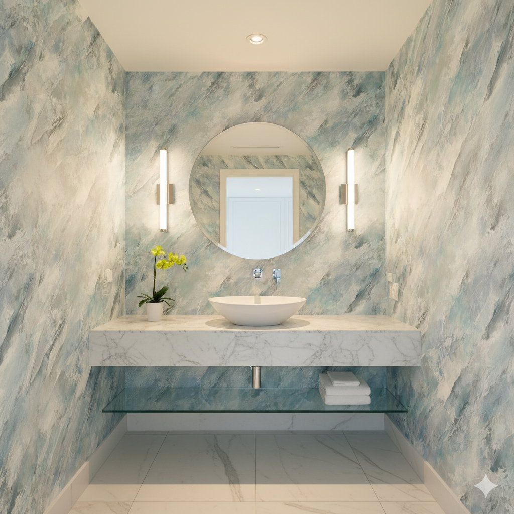 Glacial Veil Wallpaper