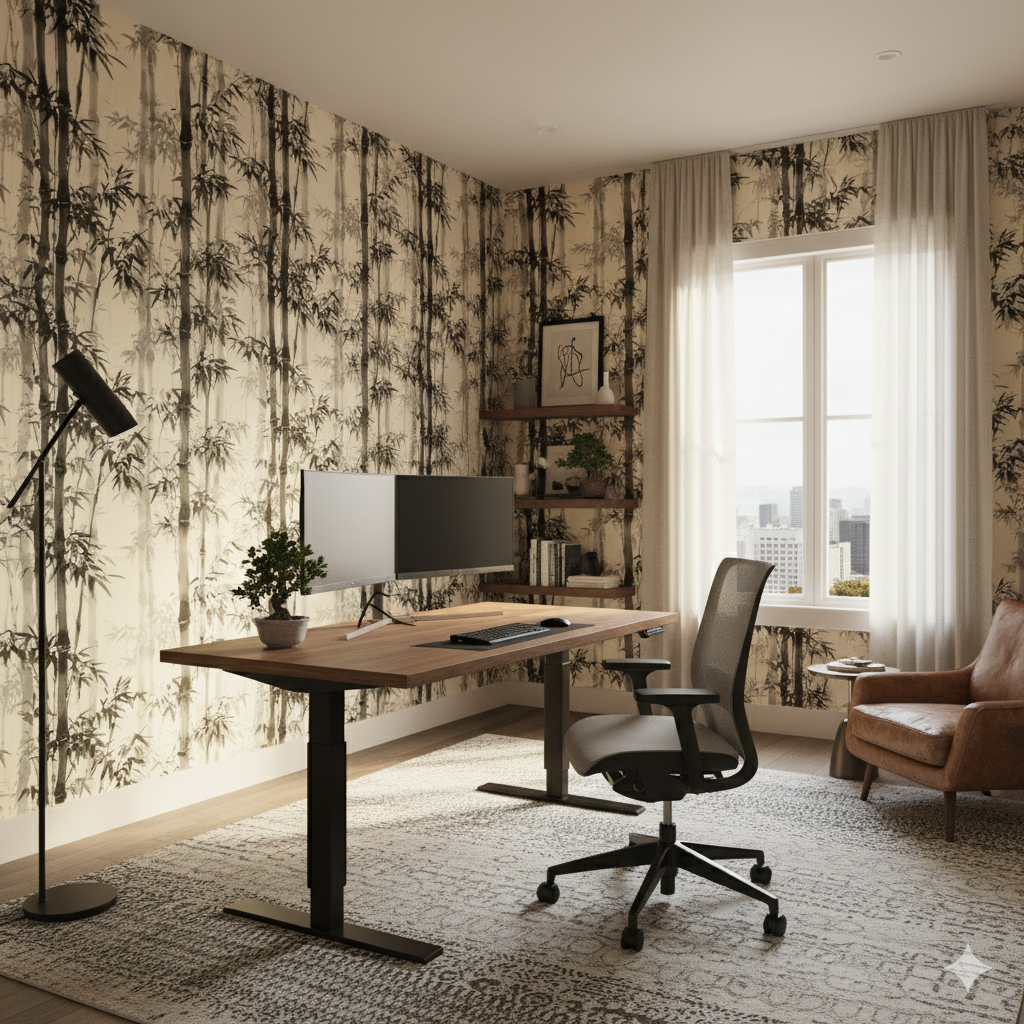 Ink Whisper Bamboo Wallpaper