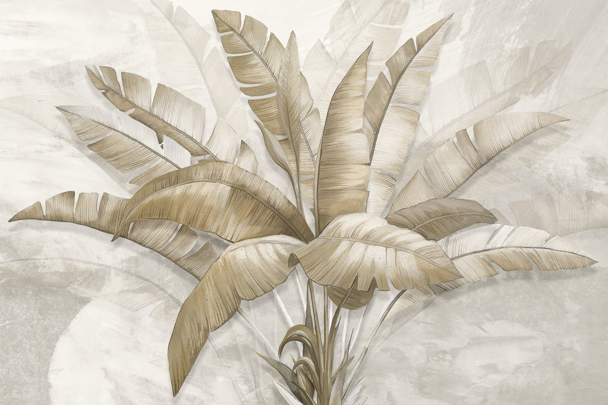 Large Tropical Leaves Wall Mural Wallpaper