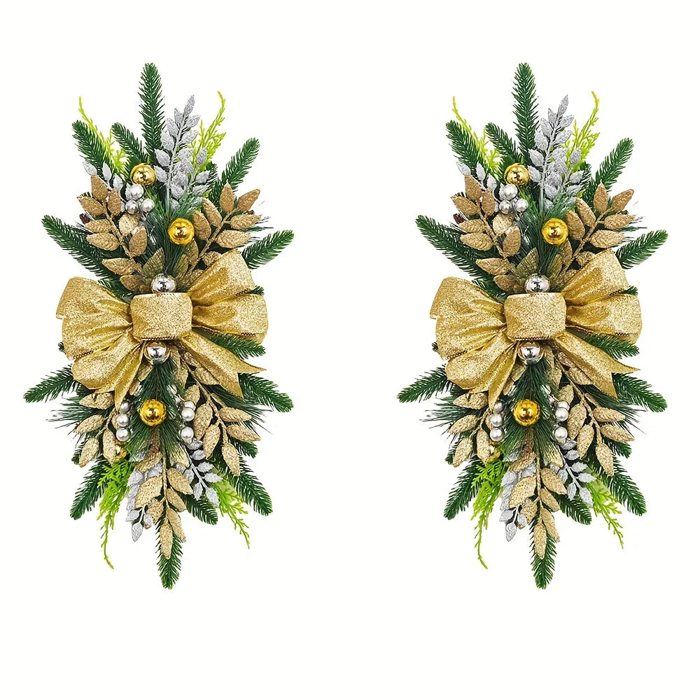 Golden Christmas Decorations 24inch Staircase and Window Ornaments
