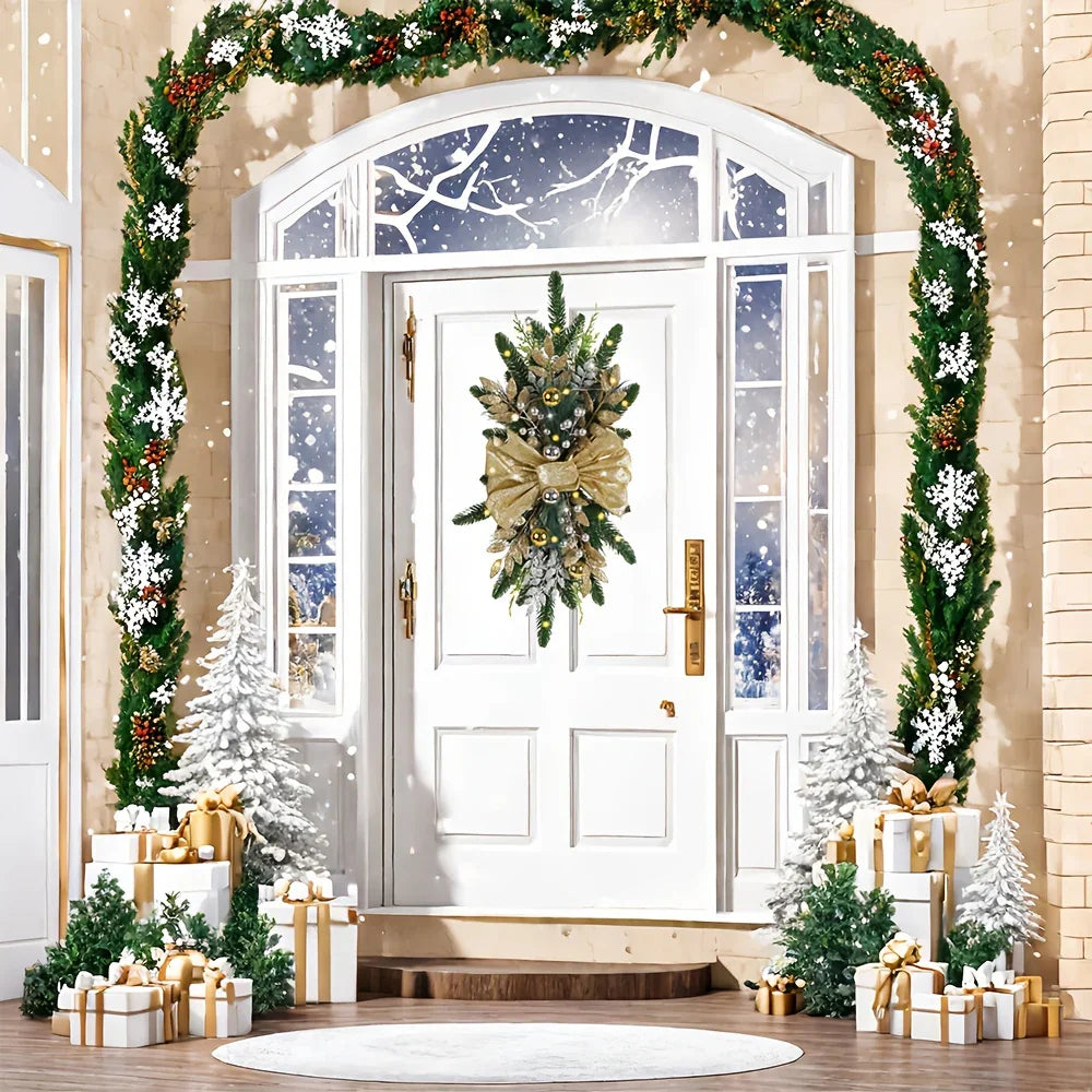 Golden Christmas Decorations 24inch Staircase and Window Ornaments