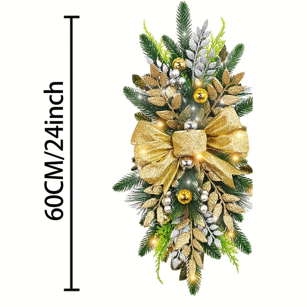 Golden Christmas Decorations 24inch Staircase and Window Ornaments