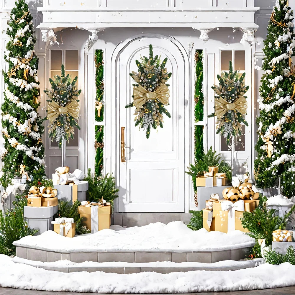 Golden Christmas Decorations 24inch Staircase and Window Ornaments