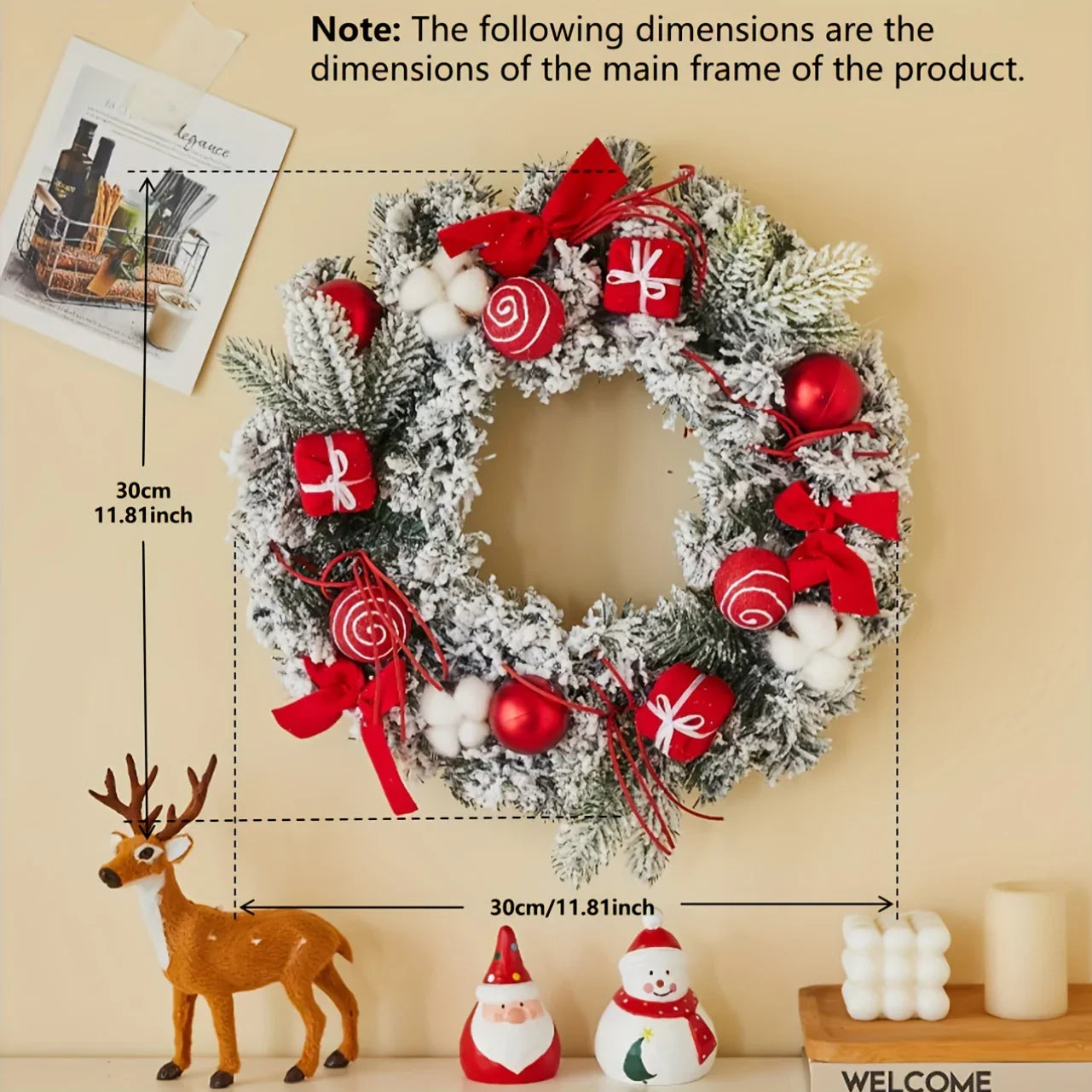 Golden Metal Winter Decor with Holiday Accents