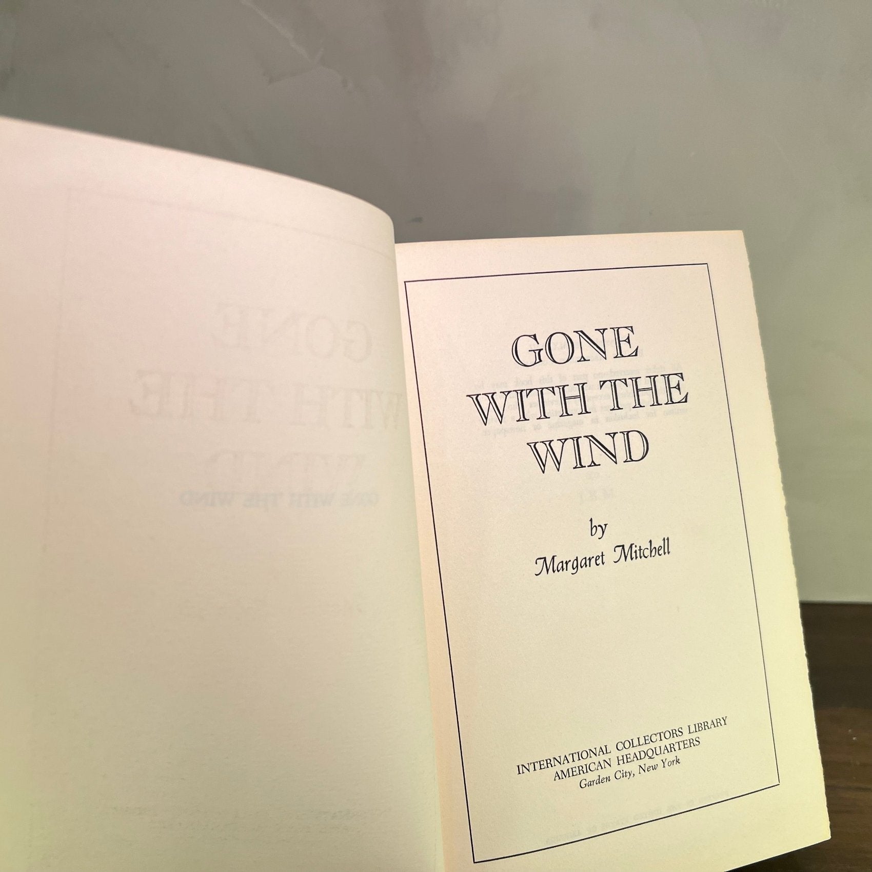 Gone With The Wind book cover by Margaret Mitchell, a classic literature title in a vintage edition.