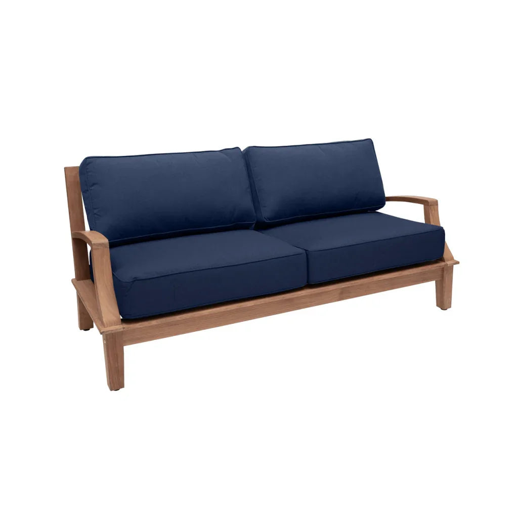 Grande Teak Patio Deep Sofa Set with Sunbrella Cushion 4PC