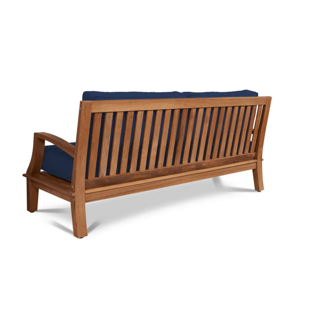 Grande Teak Patio Deep Sofa Set with Sunbrella Cushion 4PC