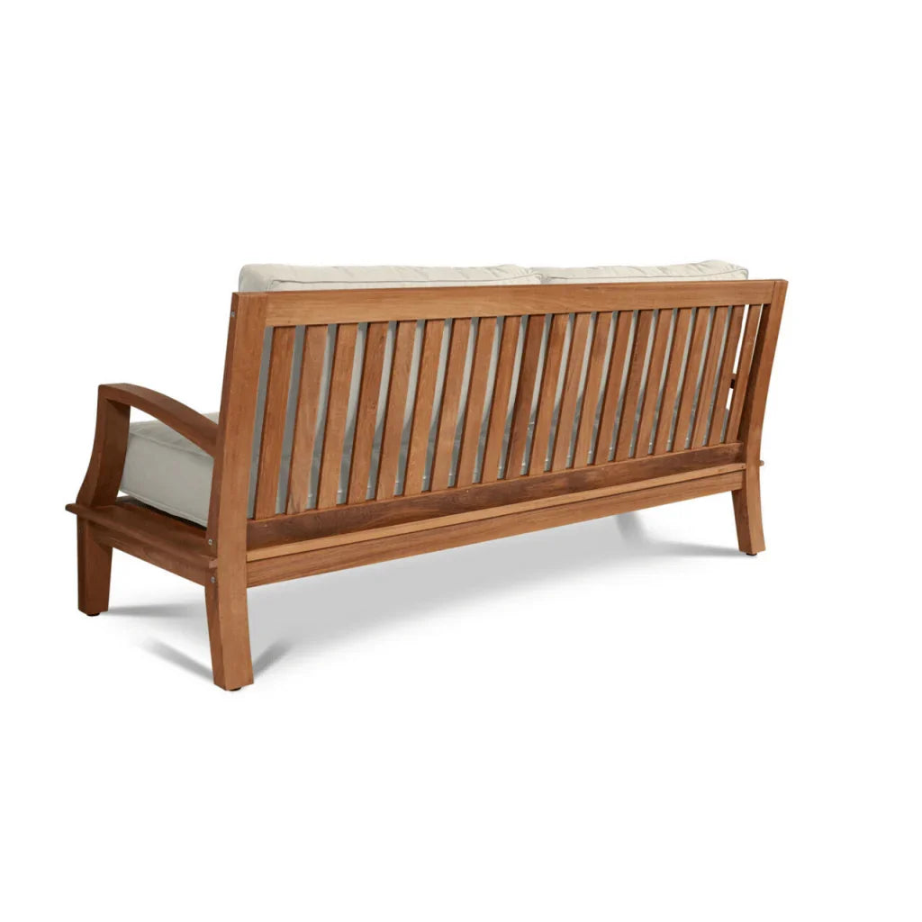 Grande Teak Patio Deep Sofa Set with Sunbrella Cushion 4PC