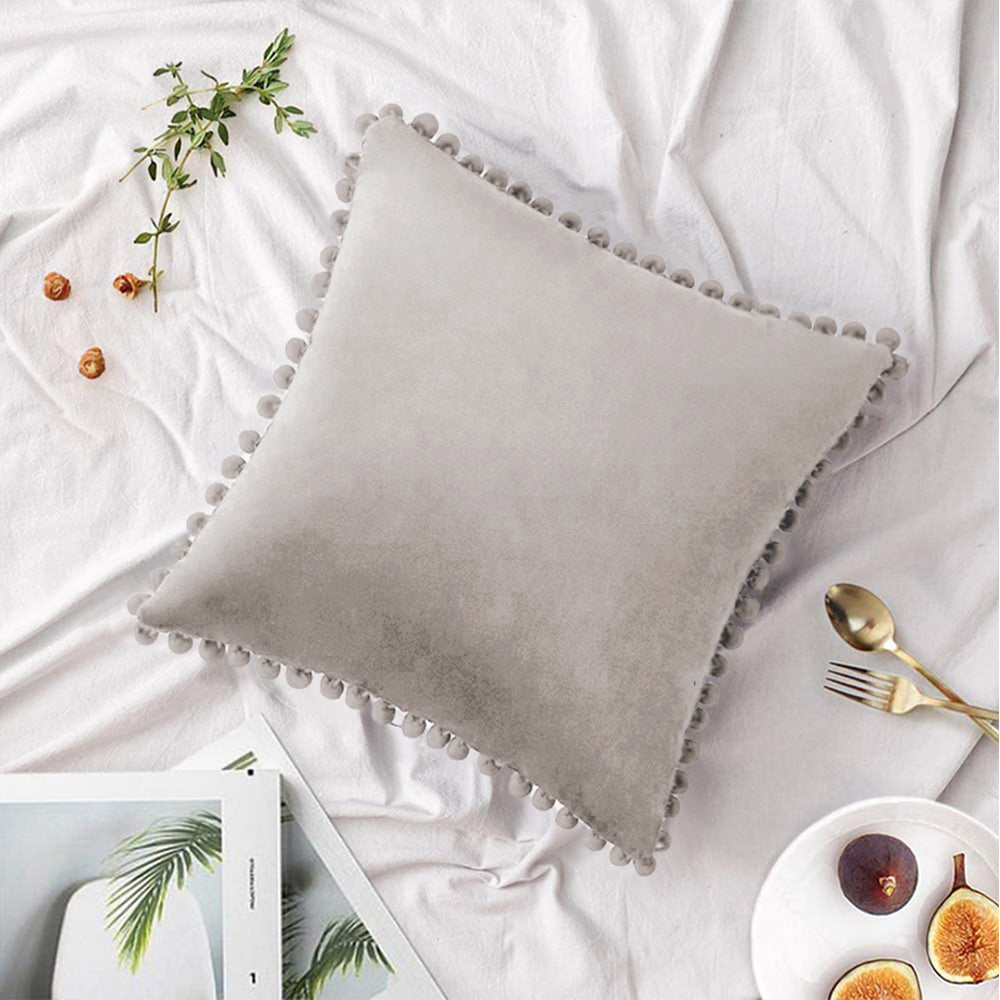 [IN-1X172-3 D-Green] Square Velvet Throw Pillow cover and Insert size 20"x20"