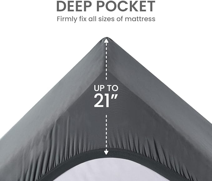 Premium Zoned Cooling Mattress Pad - Gray