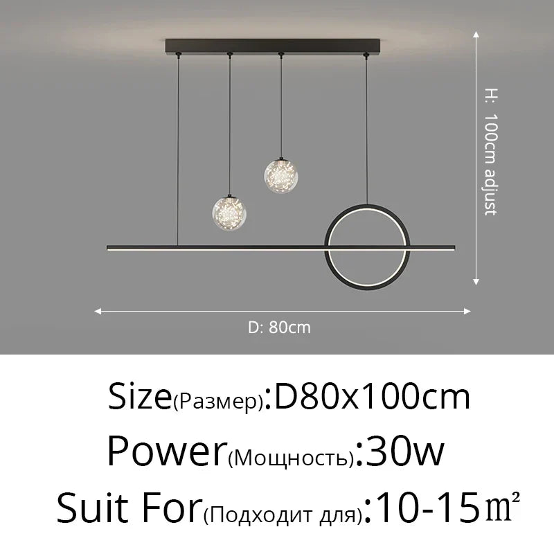 Contemporary LED Pendant Lights - Ideal for Dining Tables, Kitchens, Bedrooms, Living Rooms, and More