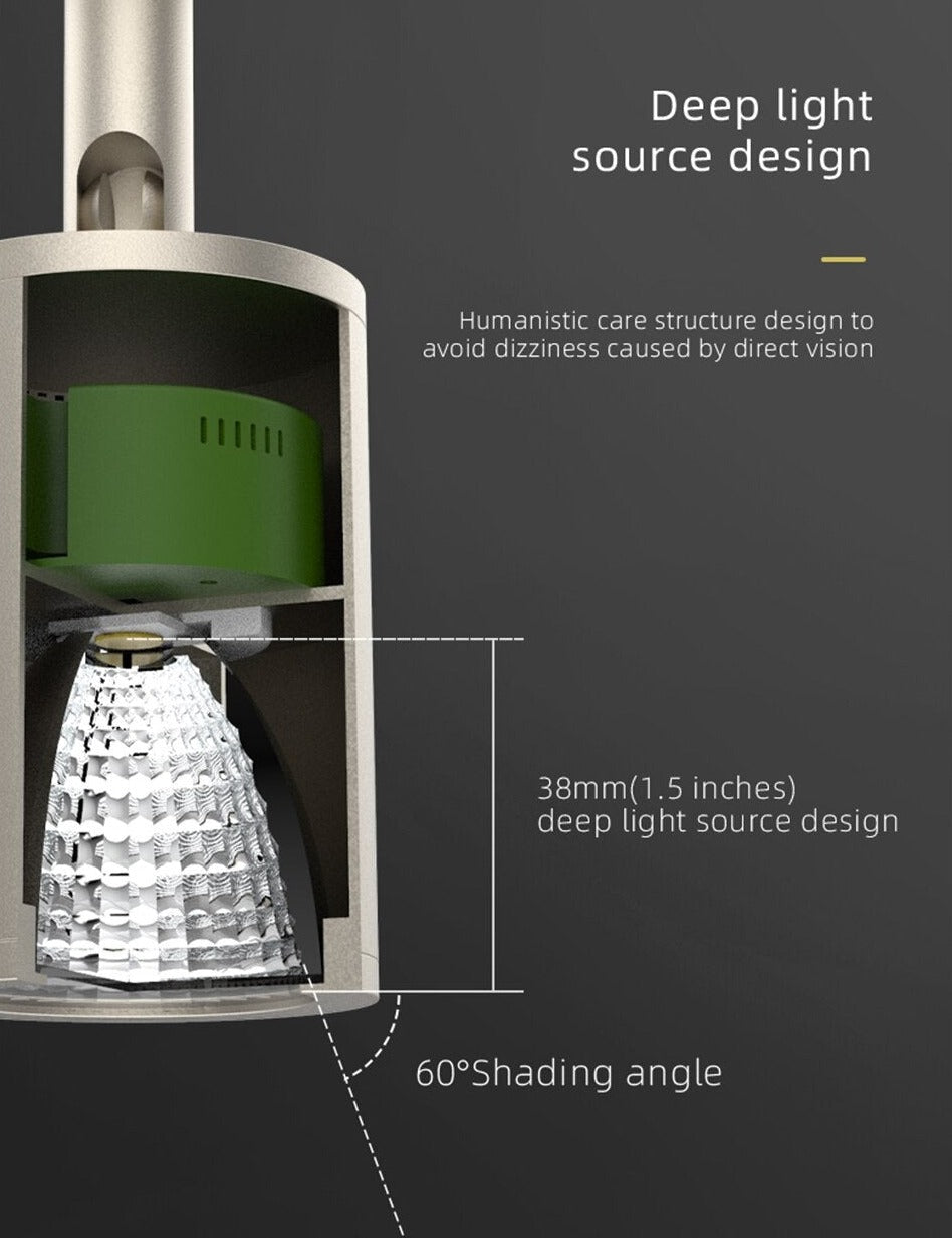 Ella's LED Ceiling Spotlight in Nickel - 7W CRI97 with Flicker-Free Design and Rotational Accent