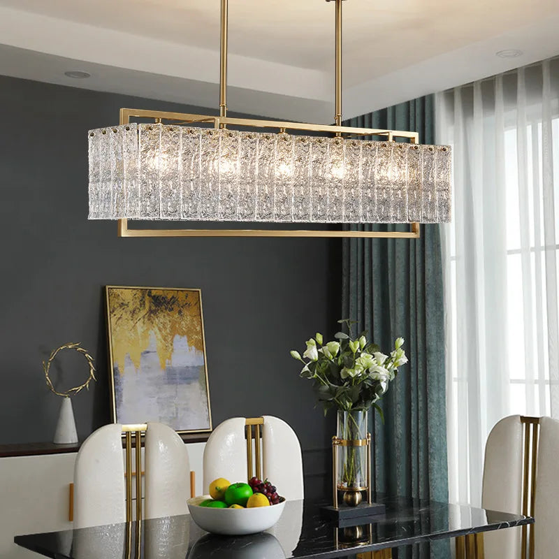 New Modern Glass Chandelier - Luxury Round Design with Creative Gold Accents for Stylish Home Illumination