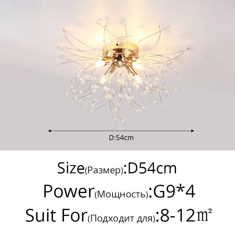Nordic Modern LED Chandelier - Stylish Firefly Lighting for Living, Dining, and Bedroom