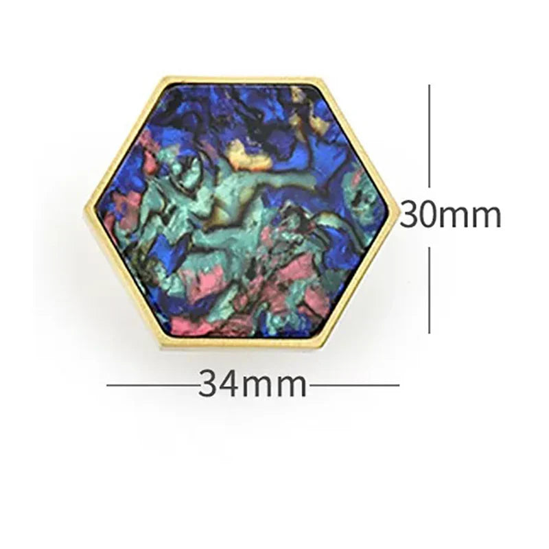 Modern Brass Shell Knobs – Colorful Cabinet Pulls for Wardrobes, Dressers, and Cupboards