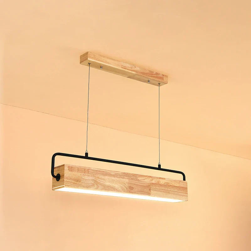 Nordic Wood Pendant Lights - Contemporary LED Lamps for Dining, Living Room, Kitchen, Office, Shop, Bar, and Cafe