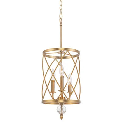 Vintage Crystal Retro Industrial Chandelier with Three Heads for Kitchen and Dining Elegance
