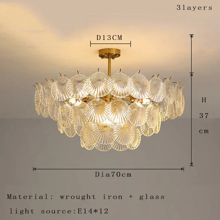 Nordic Postmodern Glass Chandelier - Simple Elegance for Your Living Room, Dining Room, Bedroom, and Study