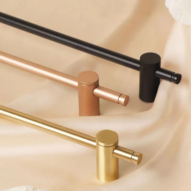 Long Gold and Black Brass Cabinet Handles – Adjustable Drawer Bar and Glass Door Pulls (265mm-1000mm)