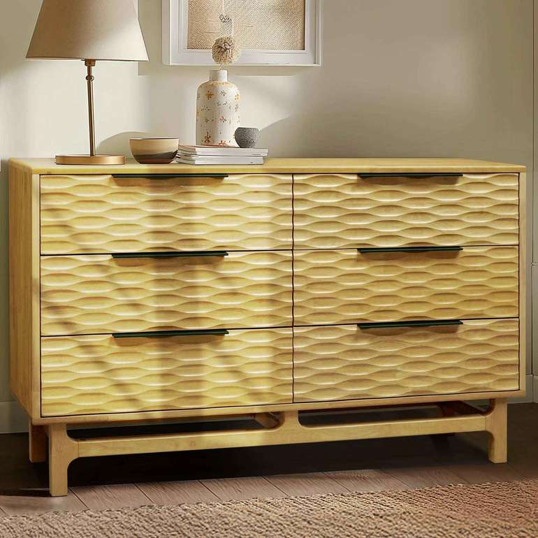 Acacia Elara Dresser with 6 Drawers for Stylish Storage Solutions