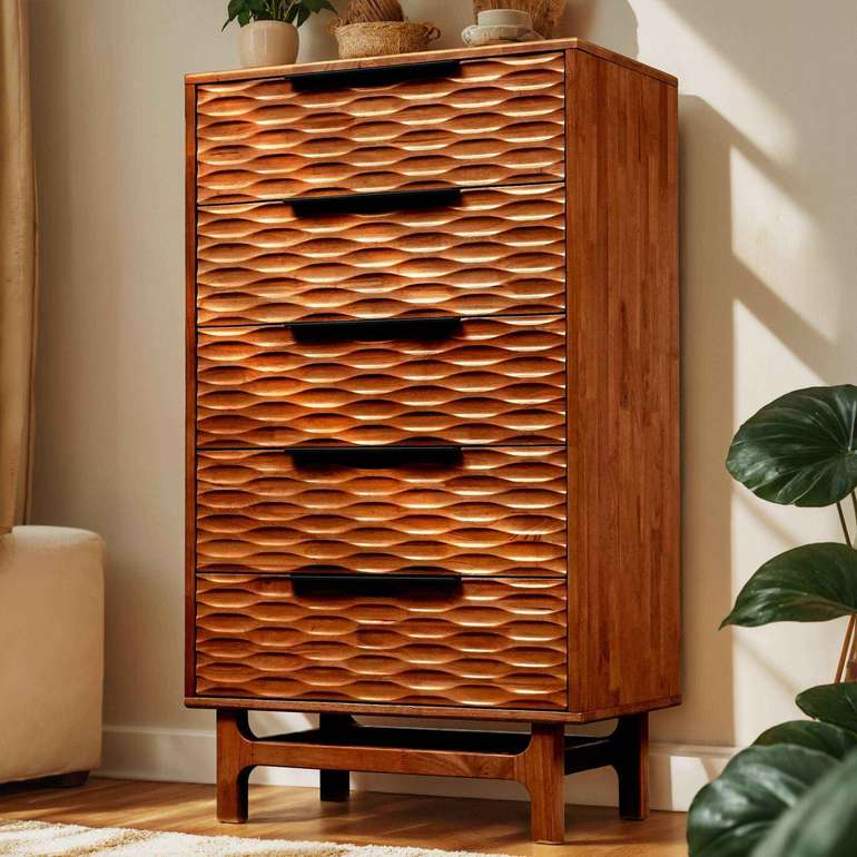 Acacia Elara Dresser with 5 Drawers for Stylish Storage Solutions