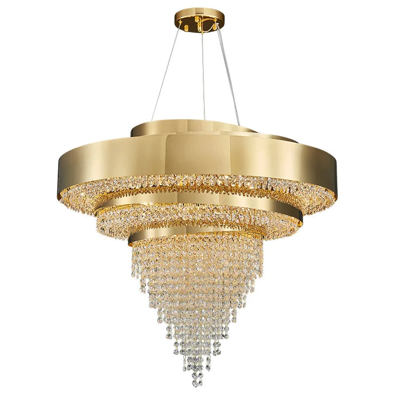Modern Crystal Chandelier - Artful Elegance for Living and Dining Spaces
