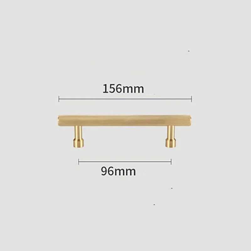 Gold and Black Brass T-Bar Handles – Straight Line Cabinet Pulls and Wardrobe Knobs
