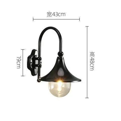 Vintage Outdoor Wall Light - European Villa Sconce Lamp with E27 Socket, Waterproof Garden and Doorway Lighting, ZM1022
