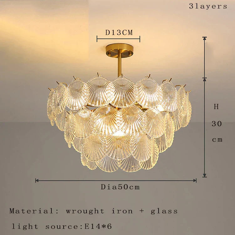 Nordic Postmodern Glass Chandelier - Simple Elegance for Your Living Room, Dining Room, Bedroom, and Study