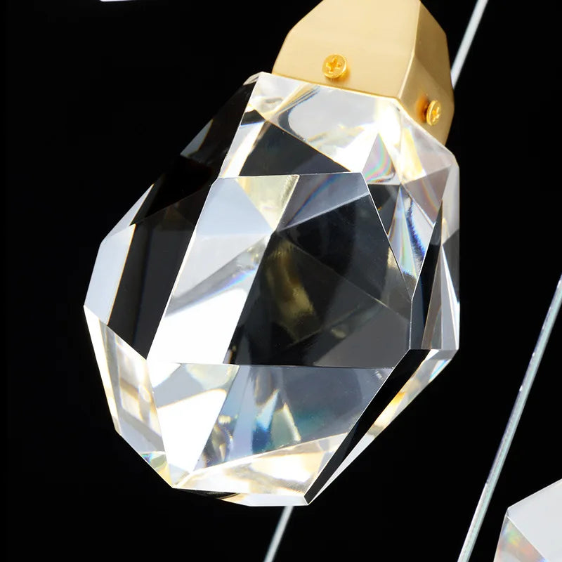 Elegant Light Luxury Crystal Chandelier - Perfect for Staircases, Living Rooms, Duplexes, Villas, and Middle Building Spaces