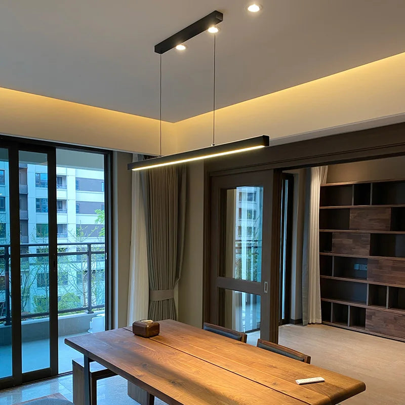 Modern Minimalist LED Chandelier - Perfect for Dining Tables, Cafes, Bars, and Living Room Lighting