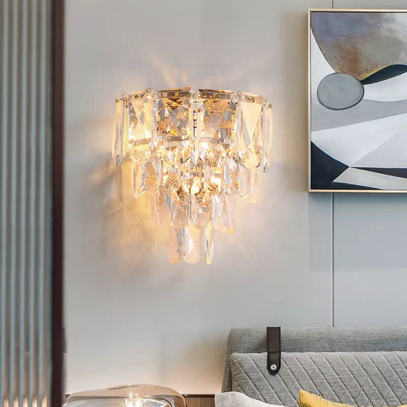 Luisa's Light Luxury Crystal Wall Lamp - Elevate Your Living Spaces with Modern Elegance