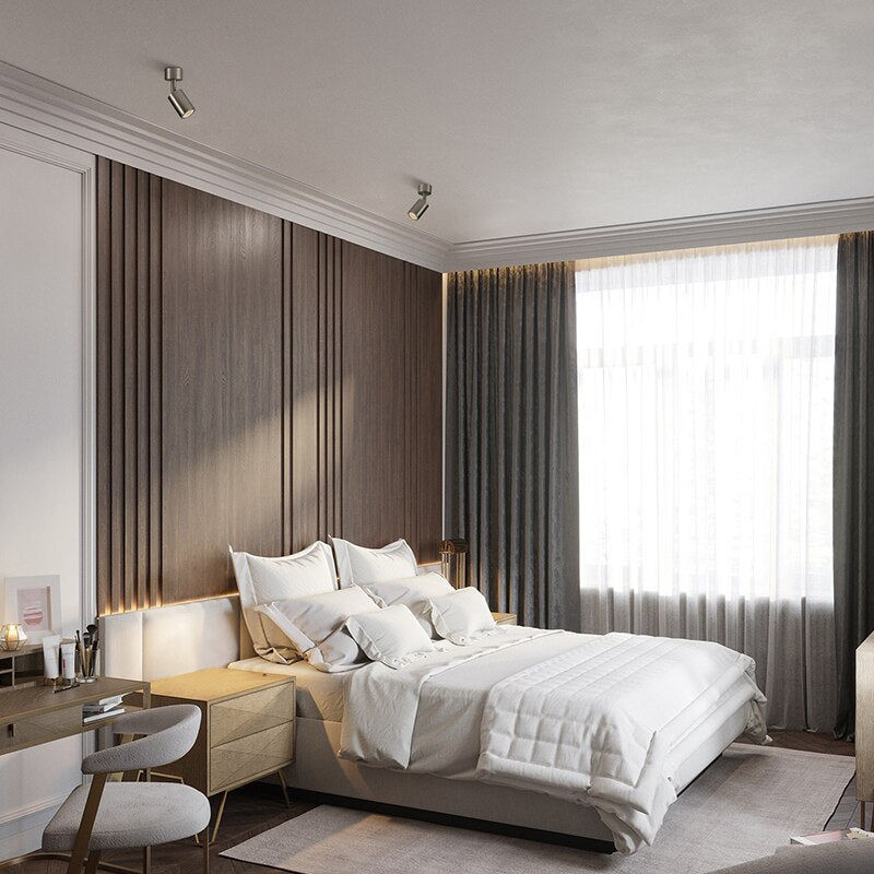 Ella's LED Ceiling Spotlight in Nickel - 7W CRI97 with Flicker-Free Design and Rotational Accent