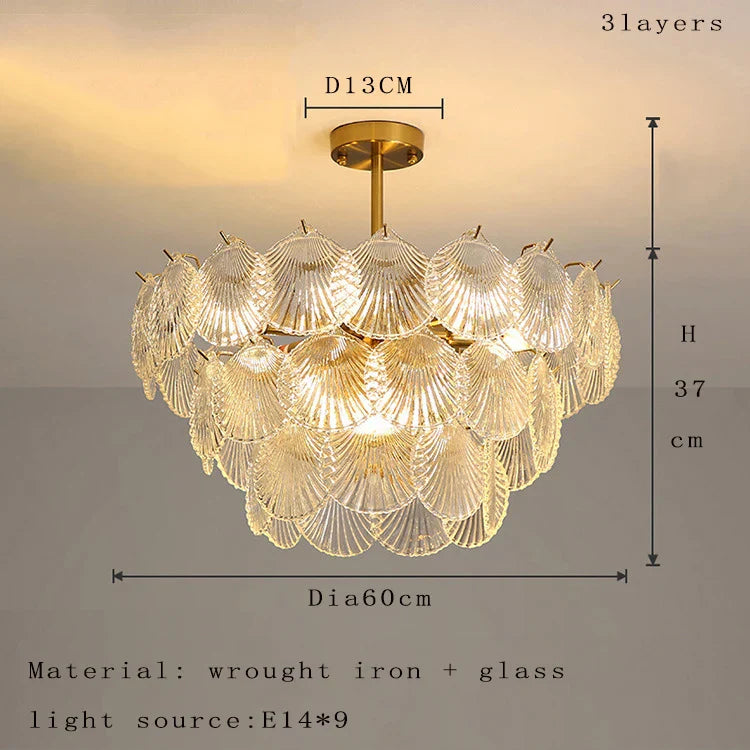 Nordic Postmodern Glass Chandelier - Simple Elegance for Your Living Room, Dining Room, Bedroom, and Study